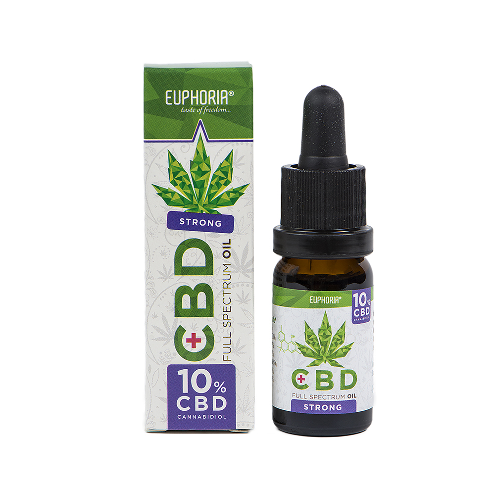 Euphoria CBD Cannabis Oil 10%, 10ml, 1000 mg CBD
