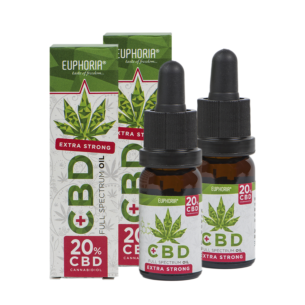 Euphoria Cbd Hemp Oil 20 10 Ml 2000 Mg Cbd 2 Pcs